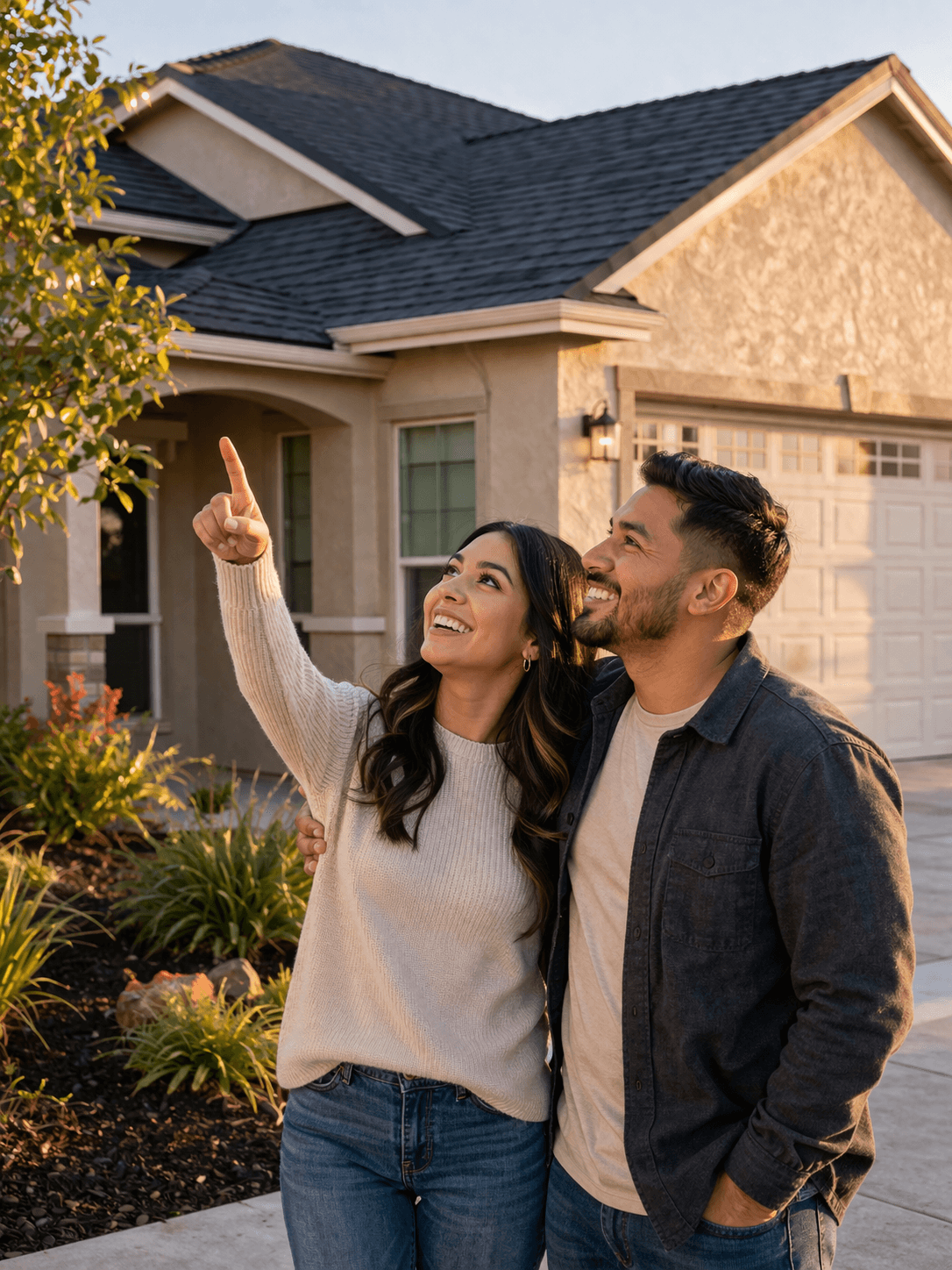 Happy homeowners