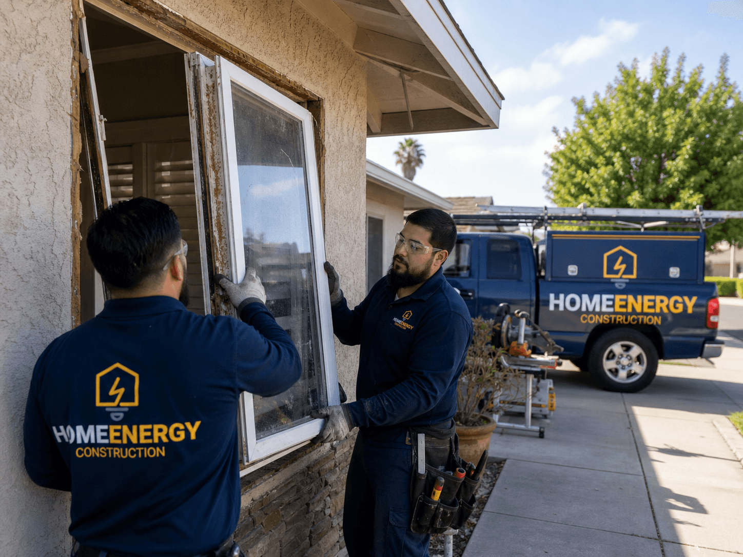 Home Energy Construction crew on a Central Valley jobsite